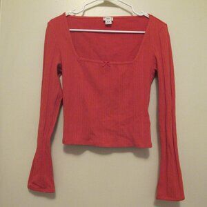Urban Outfitters BDG Orange Long Sleeve Crop Top